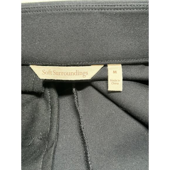Soft Surroundings Pants Women Medium Black Ponte Bootcut Stretch Work Minimalist - Picture 3 of 7